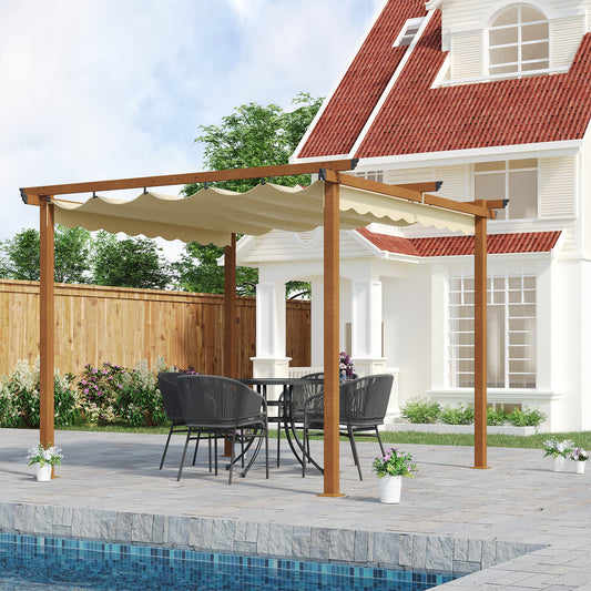 outsunny-3-x-3-m-outdoor-pergola-canopy-patio-gazebo-sun-shelter-with-retractable-roof-aluminium-frame-for-garden-khaki