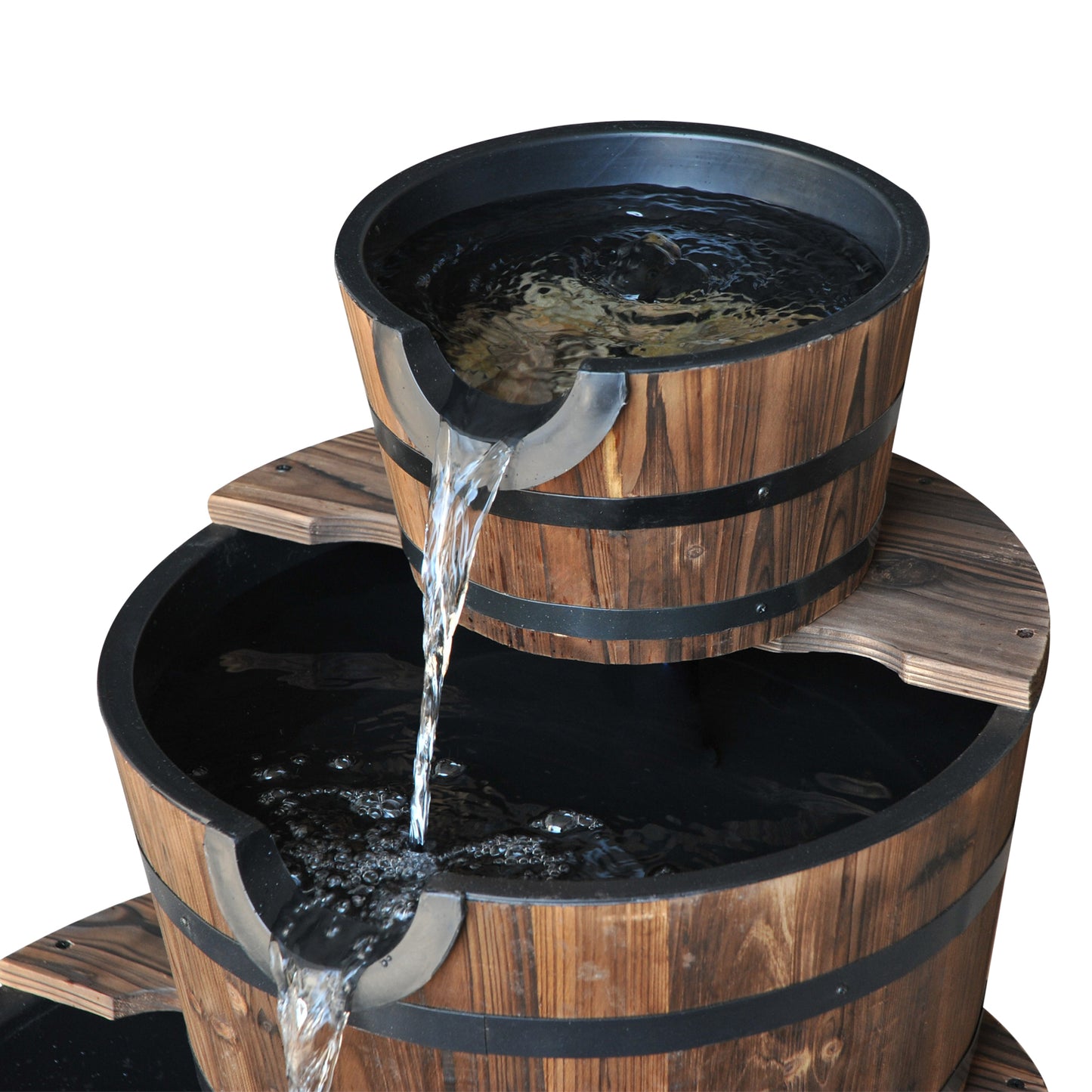 outsunny-wooden-water-pump-fountain-cascading-feature-barrel-garden-deck-3-tier