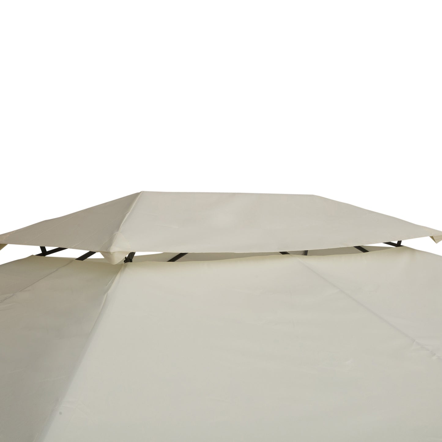 outsunny-3x4m-gazebo-replacement-roof-canopy-2-tier-top-uv-cover-garden-patio-outdoor-sun-awning-shelters-cream-top-only