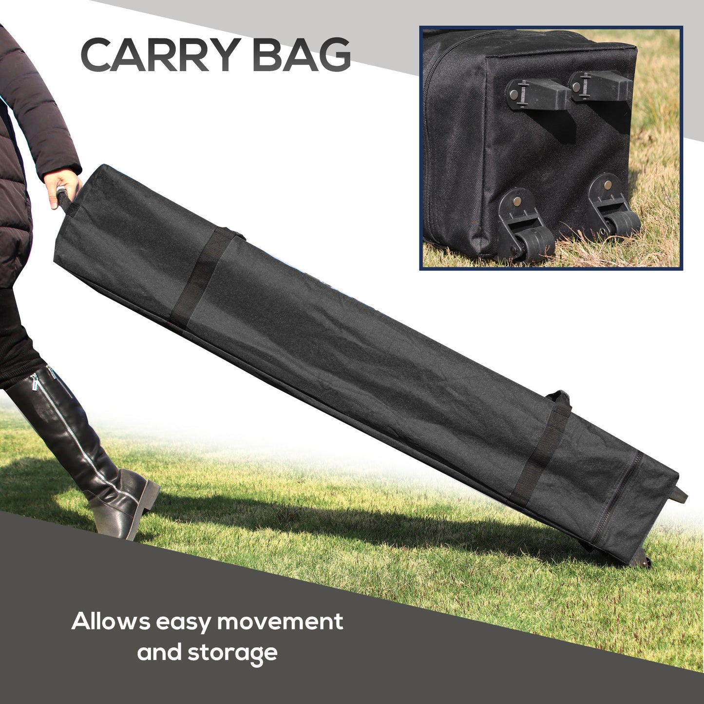 outsunny-3-x-3m-pop-up-gazebo-with-mosquito-netting-1-person-easy-up-marquee-party-tent-with-1-button-push-double-roof-carry-bag-sandbags-height-adjustable-instant-shelter-grey