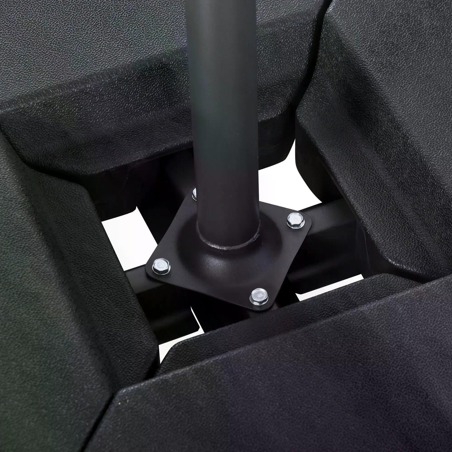 outsunny-4pcs-fillable-parasol-base-w-steel-cross-base-garden-umbrella-stand-weight-umbrella-sand-water-plastic-black