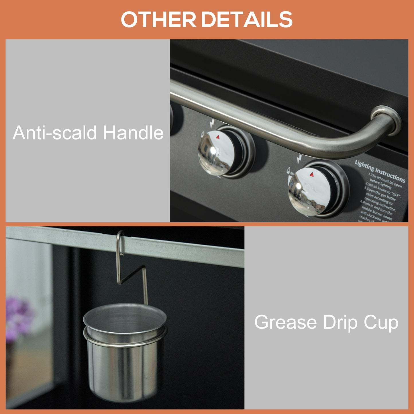 outsunny-3-burner-gas-bbq-grill-outdoor-portable-barbecue-trolley-w-warming-rack-side-shelves-storage-cabinet-thermometer-carbon-steel-black