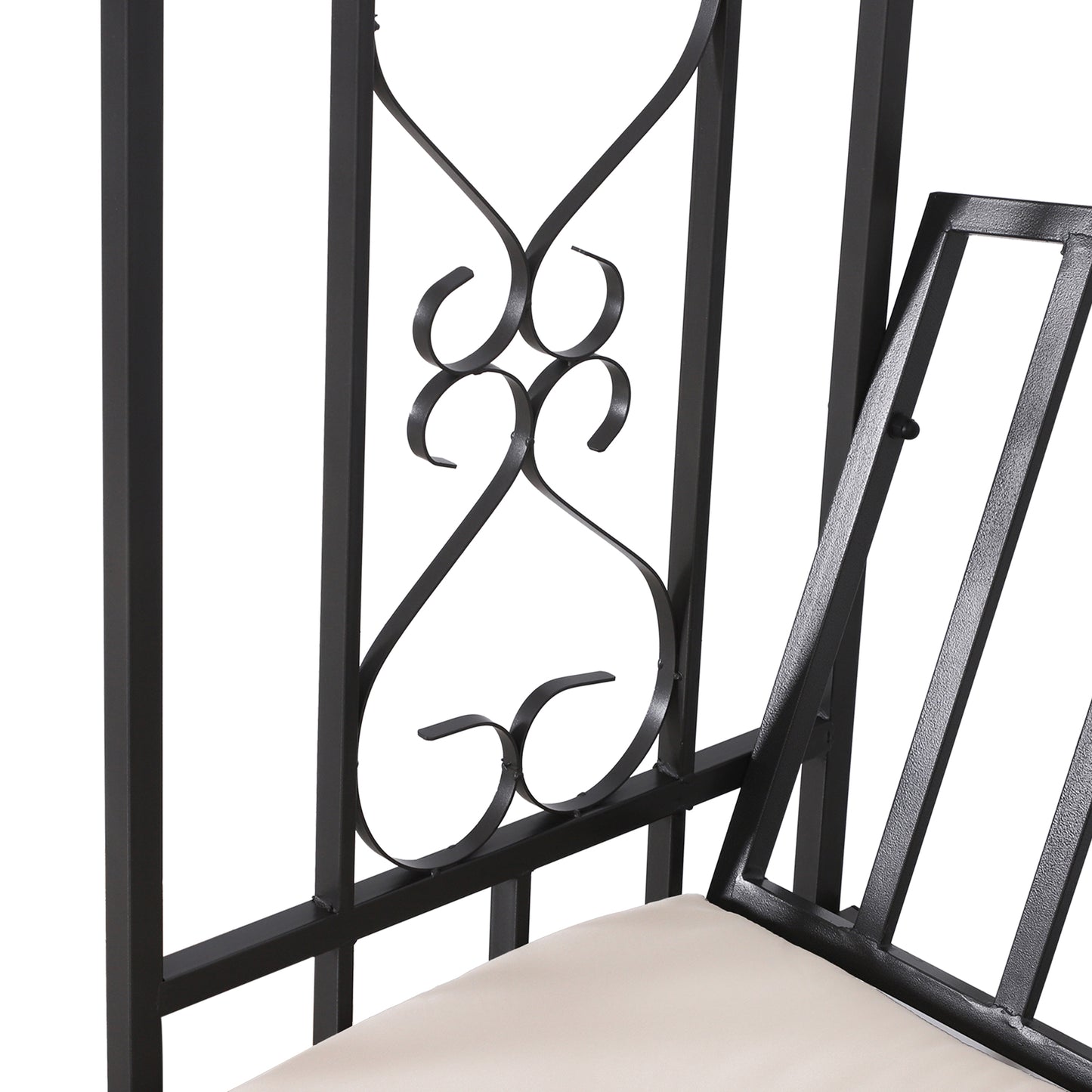 outsunny-garden-metal-arch-bench-outdoor-furniture-chair-with-cushion-outdoor-patio-rose-trellis-arbour-pergola-for-climbing-plant-114x-60-x-206-cm
