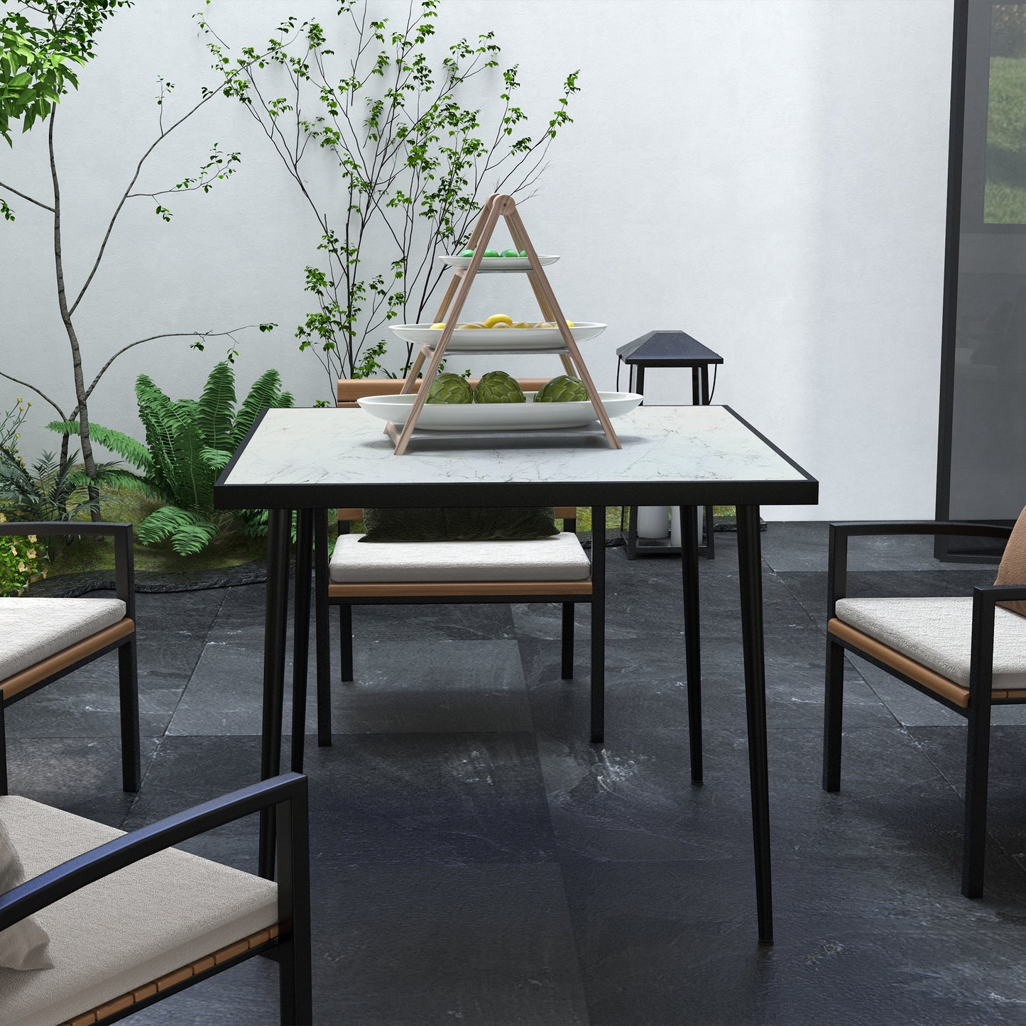 outsunny-square-garden-table-outdoor-dining-table-for-4-with-marble-effect-tempered-glass-top-and-steel-frame-for-patio-white