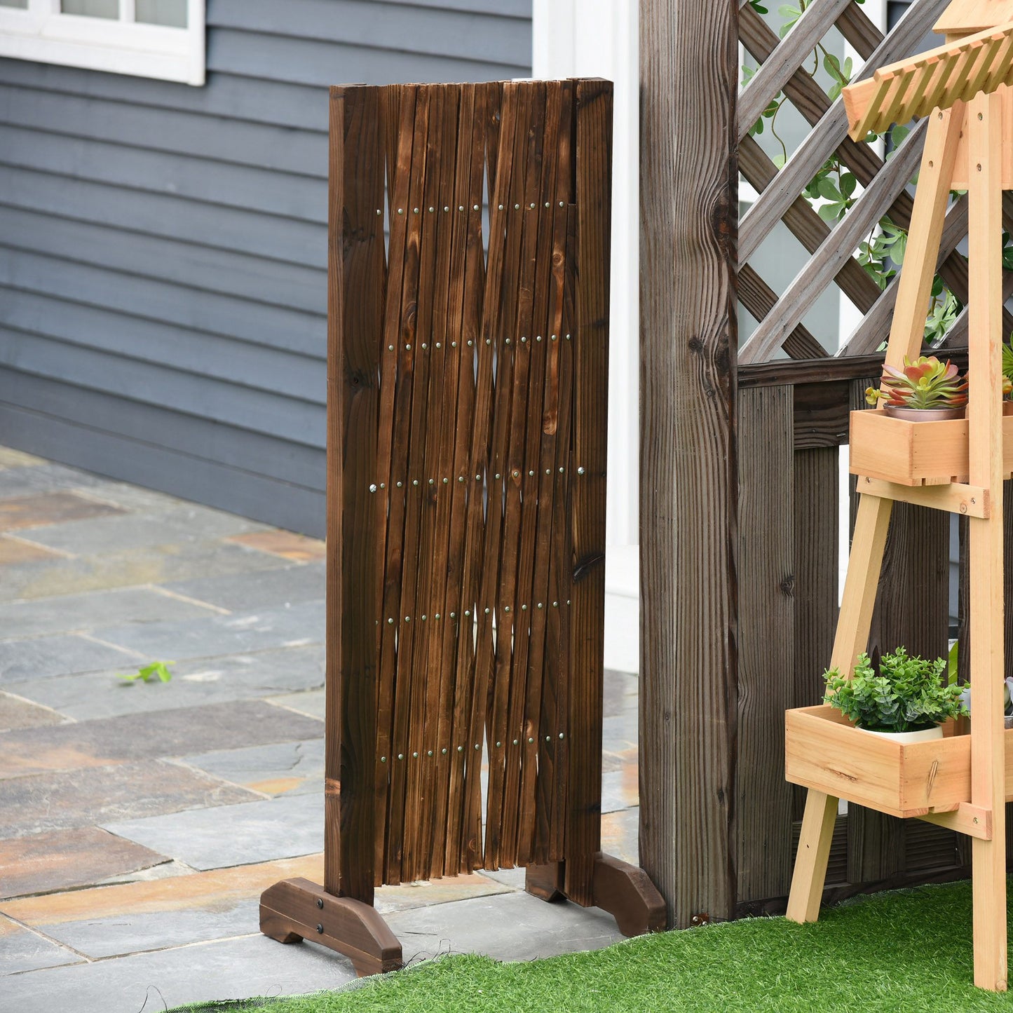 outsunny-freestanding-garden-fencing-expanding-fence-trellis-movable-scissor-grid-foldable-garden-screen-panel-225l-x