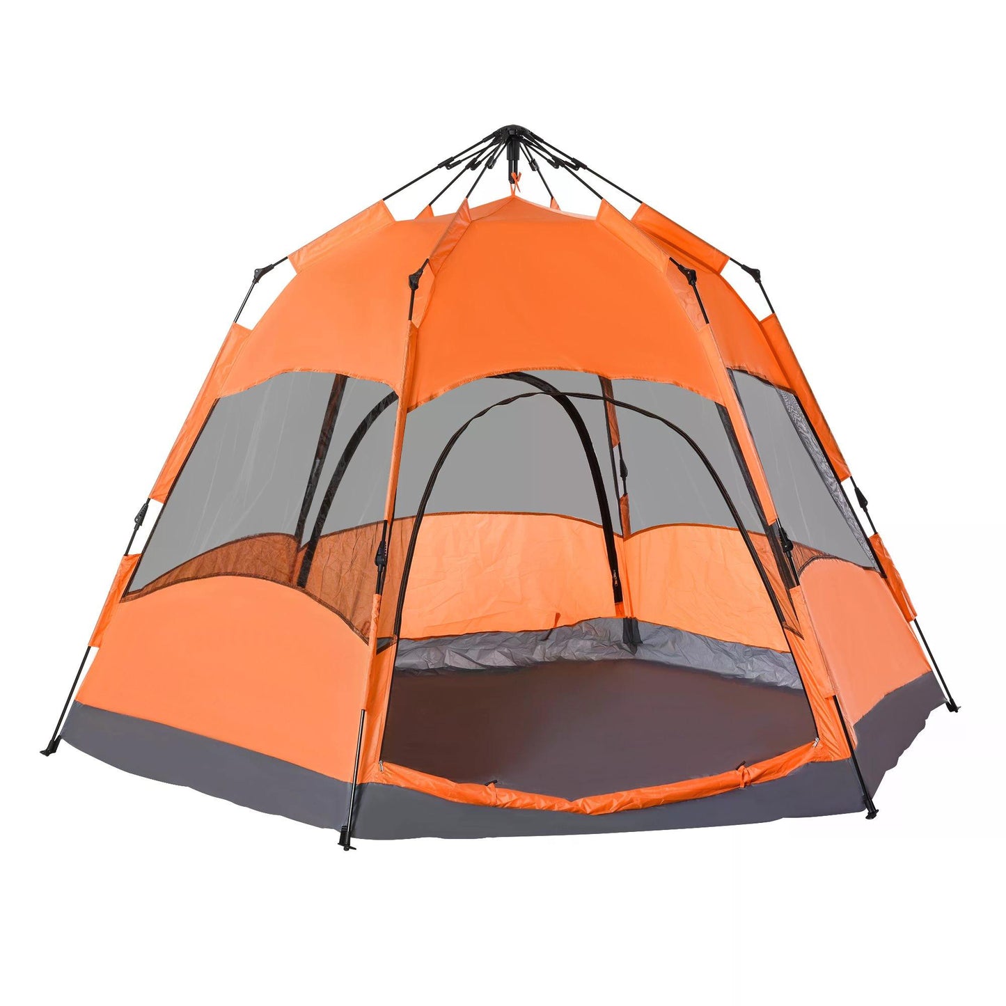 outsunny-six-man-hexagon-pop-up-tent-camping-festival-hiking-shelter-family-portable