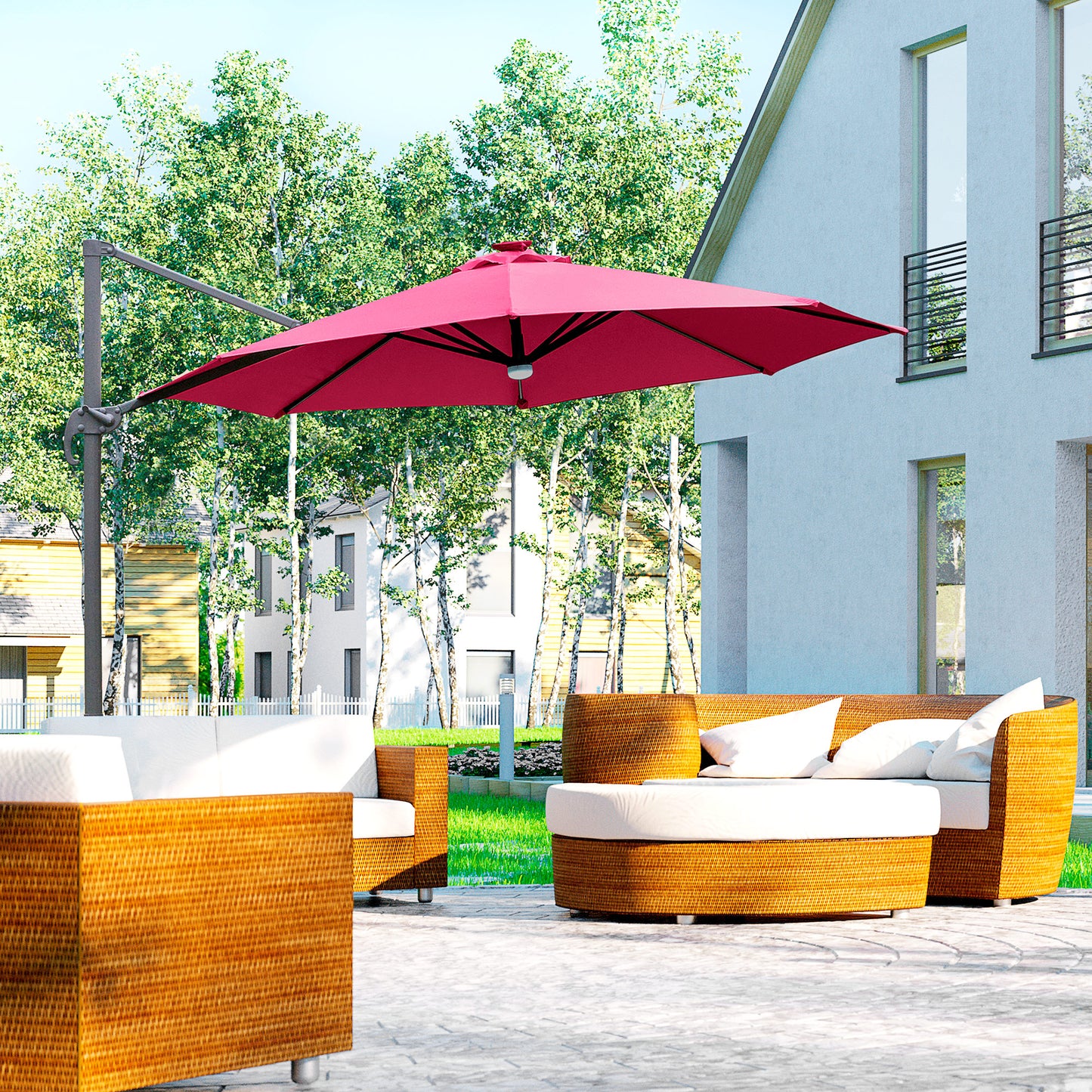 outsunny-3m-cantilever-roma-parasol-adjustable-garden-sun-umbrella-with-led-solar-light-cross-base-360-rotating-red