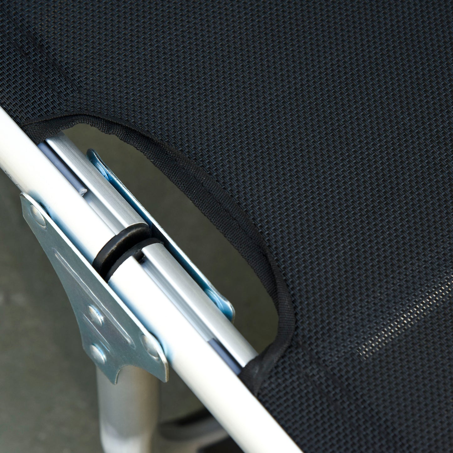 outsunny-foldable-reclining-sun-lounger-lounge-chair-camping-bed-cot-with-pillow-5-level-adjustable-back-aluminium-frame-black