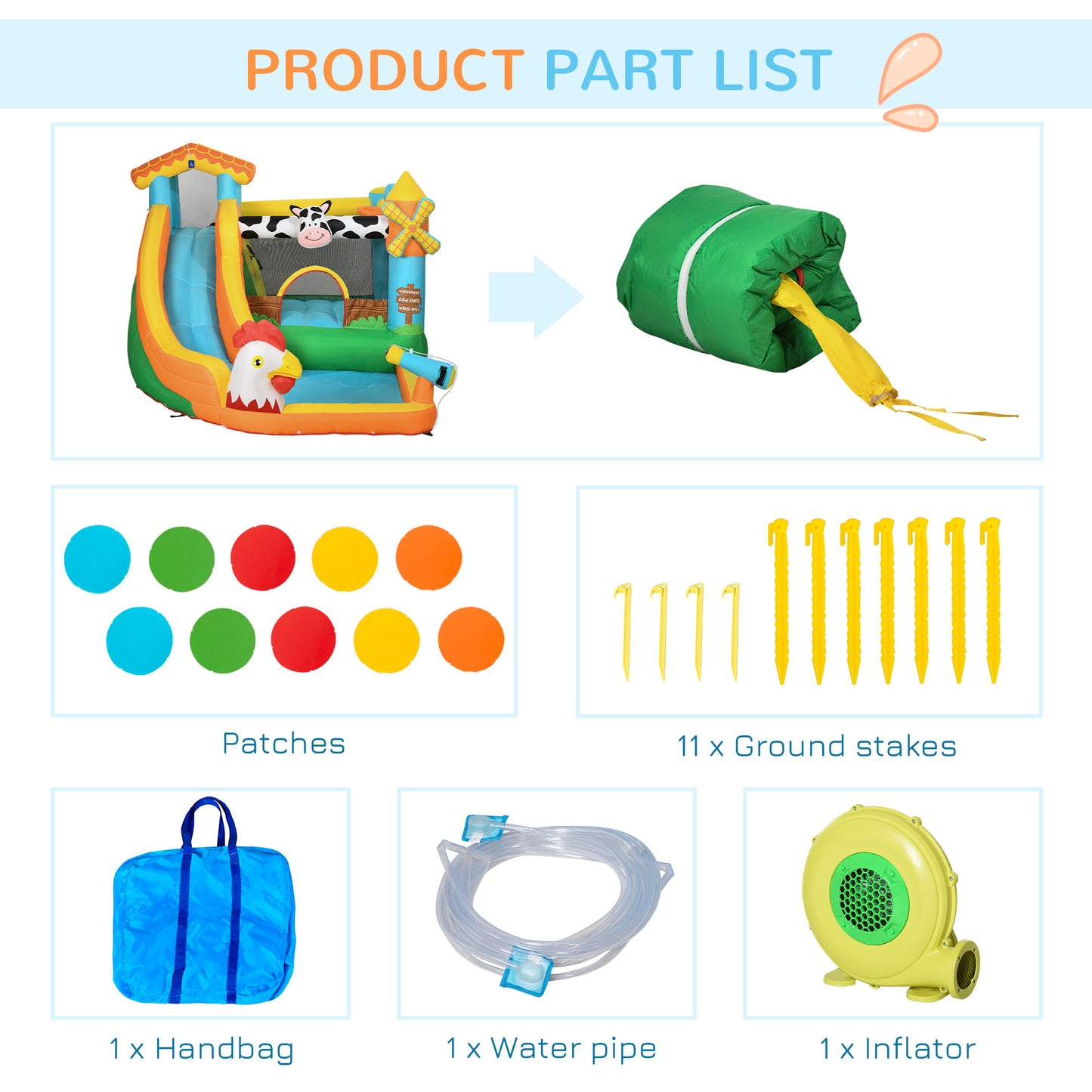outsunny-5-in-1-kids-bounce-castle-farm-style-inflatable-house-with-slide-trampoline-pool-water-cannon-climbing-wall-inflator-carry-bag-for-ages-3-8