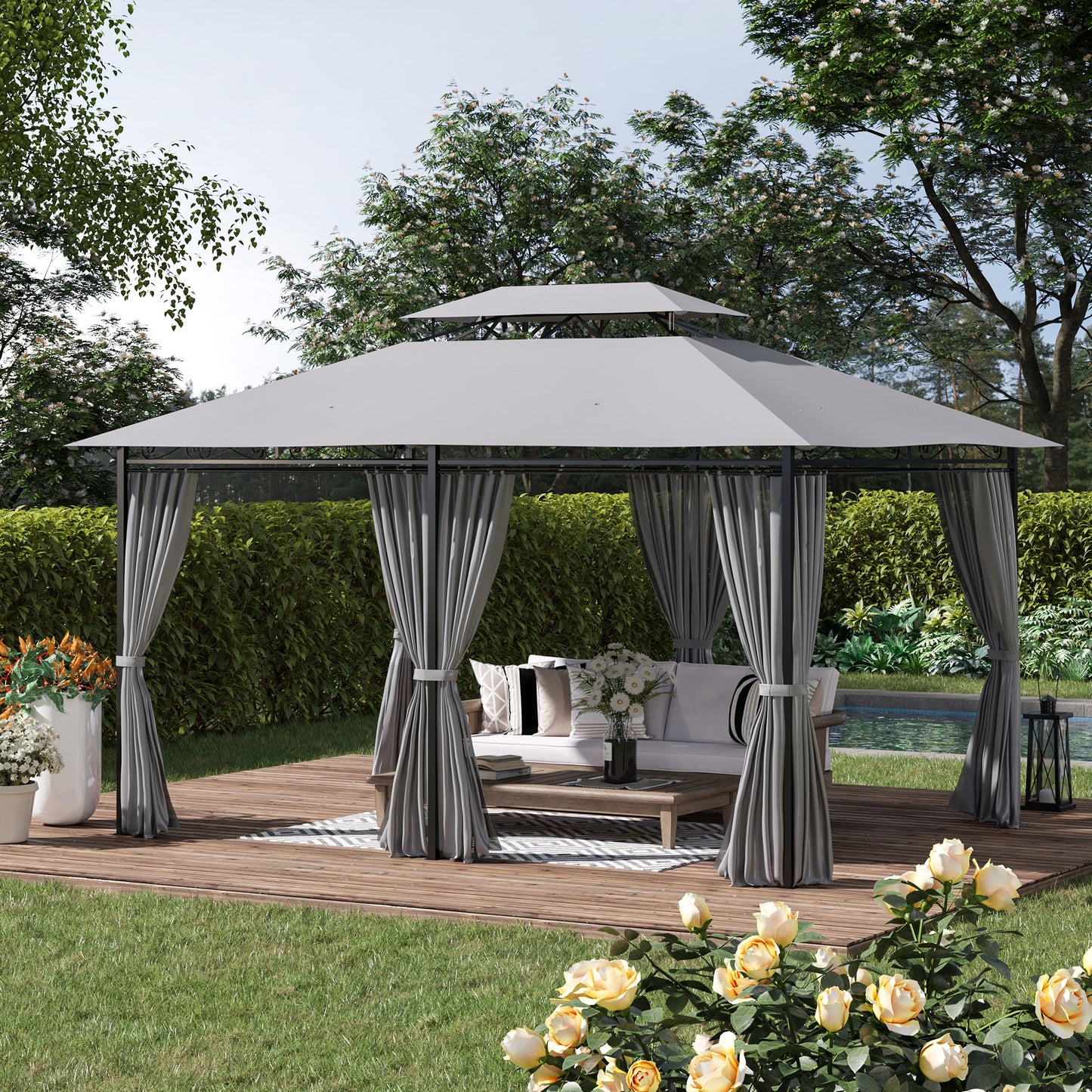outsunny-4m-x-3m-metal-gazebo-canopy-party-tent-garden-pavillion-patio-shelter-pavilion-with-curtains-sidewalls-dark-grey