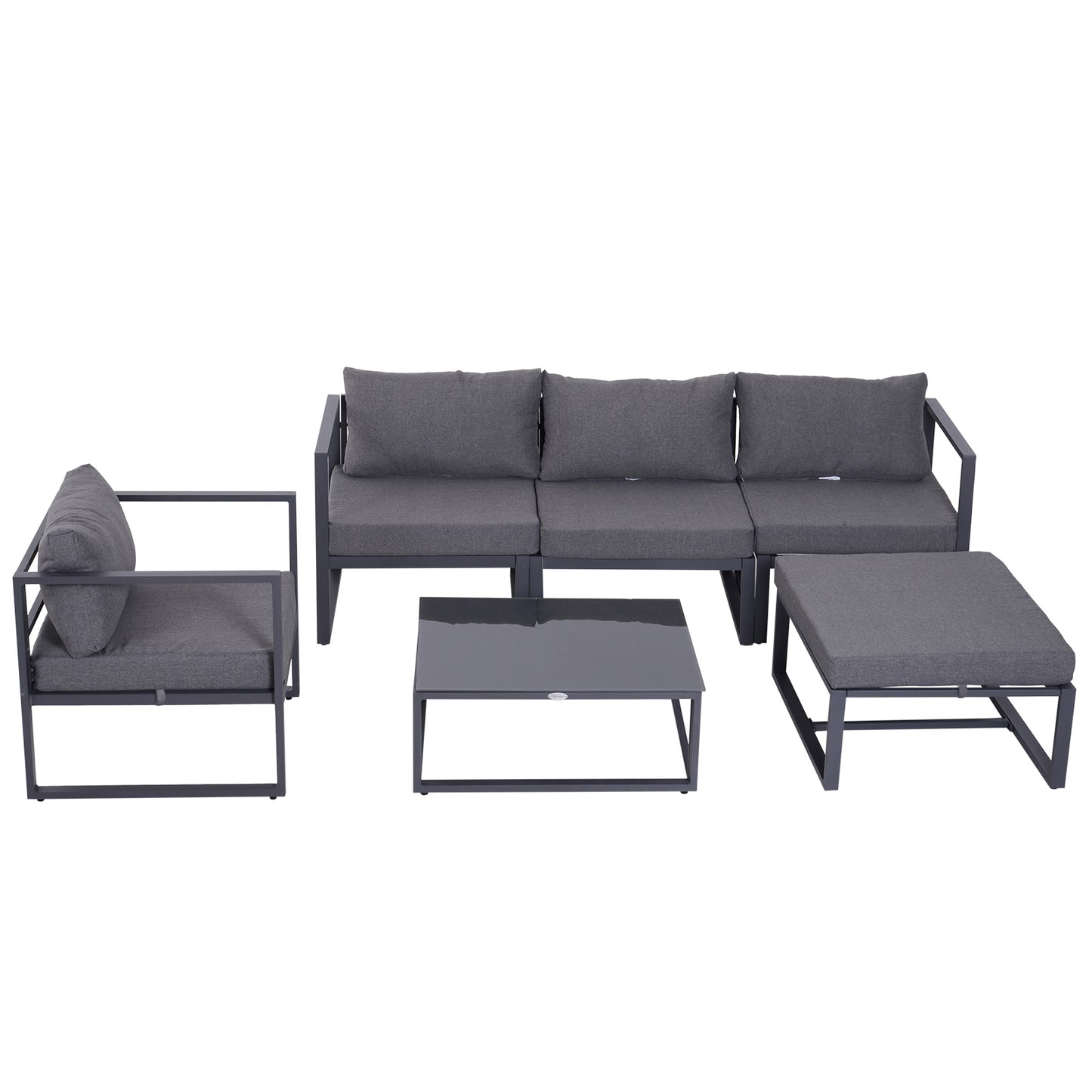 outsunny-6-pcs-outdoor-indoor-sectional-sofa-set-thick-padded-cushions-aluminium-frame-5-seaters-1-coffee-table-footrest-grey