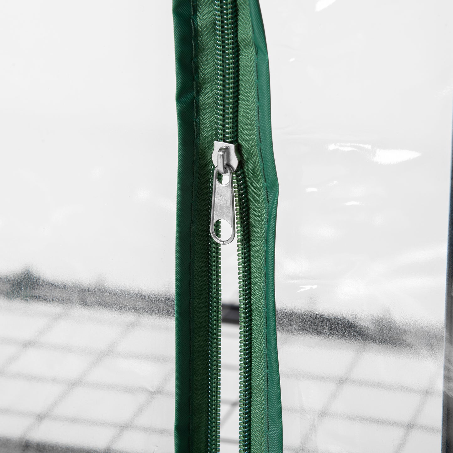 outsunny-4-tiers-mini-portable-greenhouse-plant-grow-shed-metal-frame-transparent-clear-cover-160h-x-70l-x-50wcm