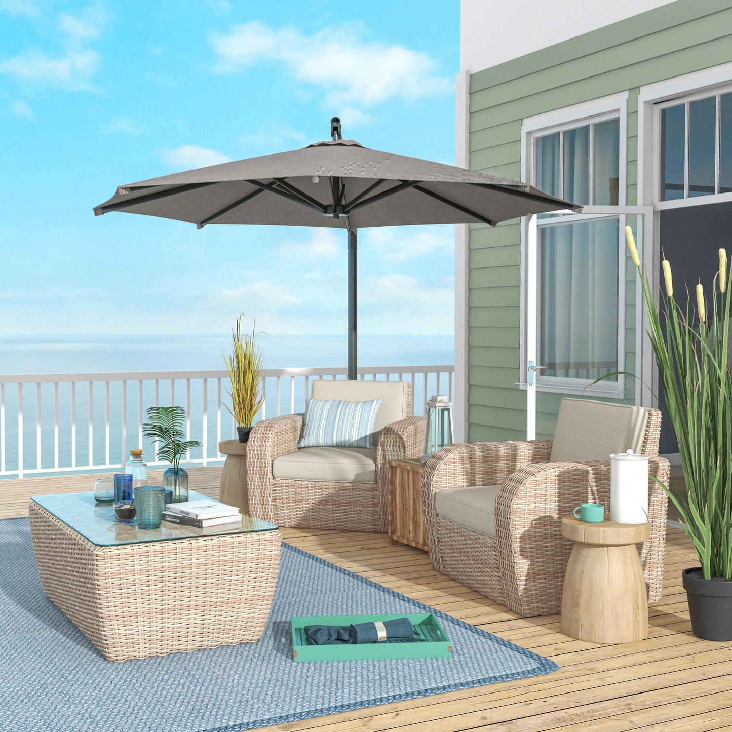 outsunny-3-m-cantilever-banana-parasol-with-cross-base-360-rotation-patio-umbrella-with-crank-handle-tilt-dark-grey