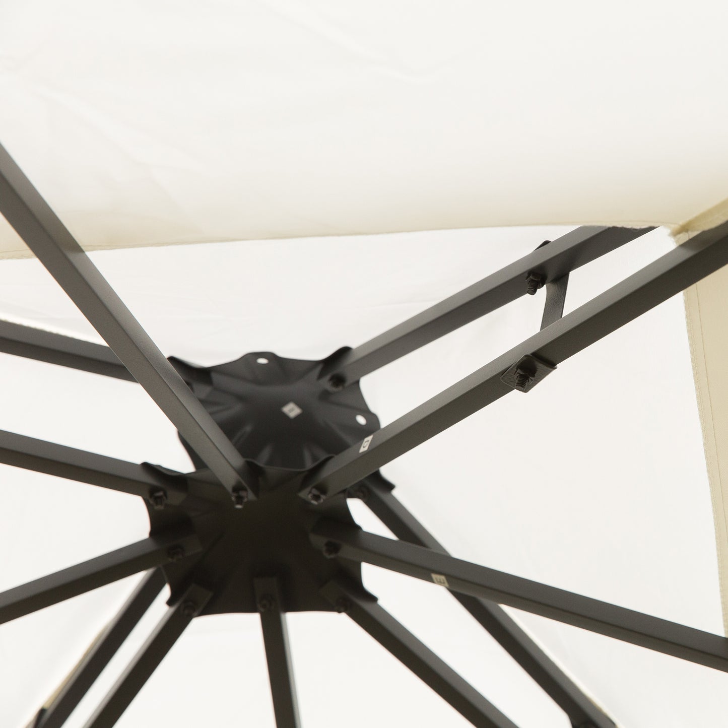 outsunny-3-x-3m-outdoor-garden-steel-gazebo-with-2-tier-roof-patio-canopy-marquee-patio-party-tent-canopy-shelter-vented-roof-decorative-frame-cream