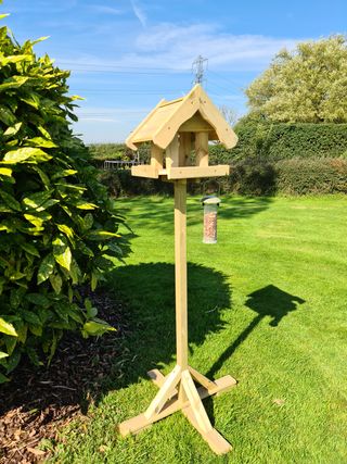 Bird Table With House