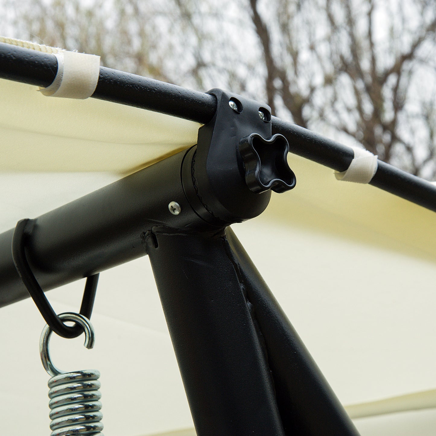 outsunny-2-in-1-garden-swing-seat-bed-3-seater-swing-chair-hammock-bench-bed-with-tilting-canopy-and-2-cushions-cream-white