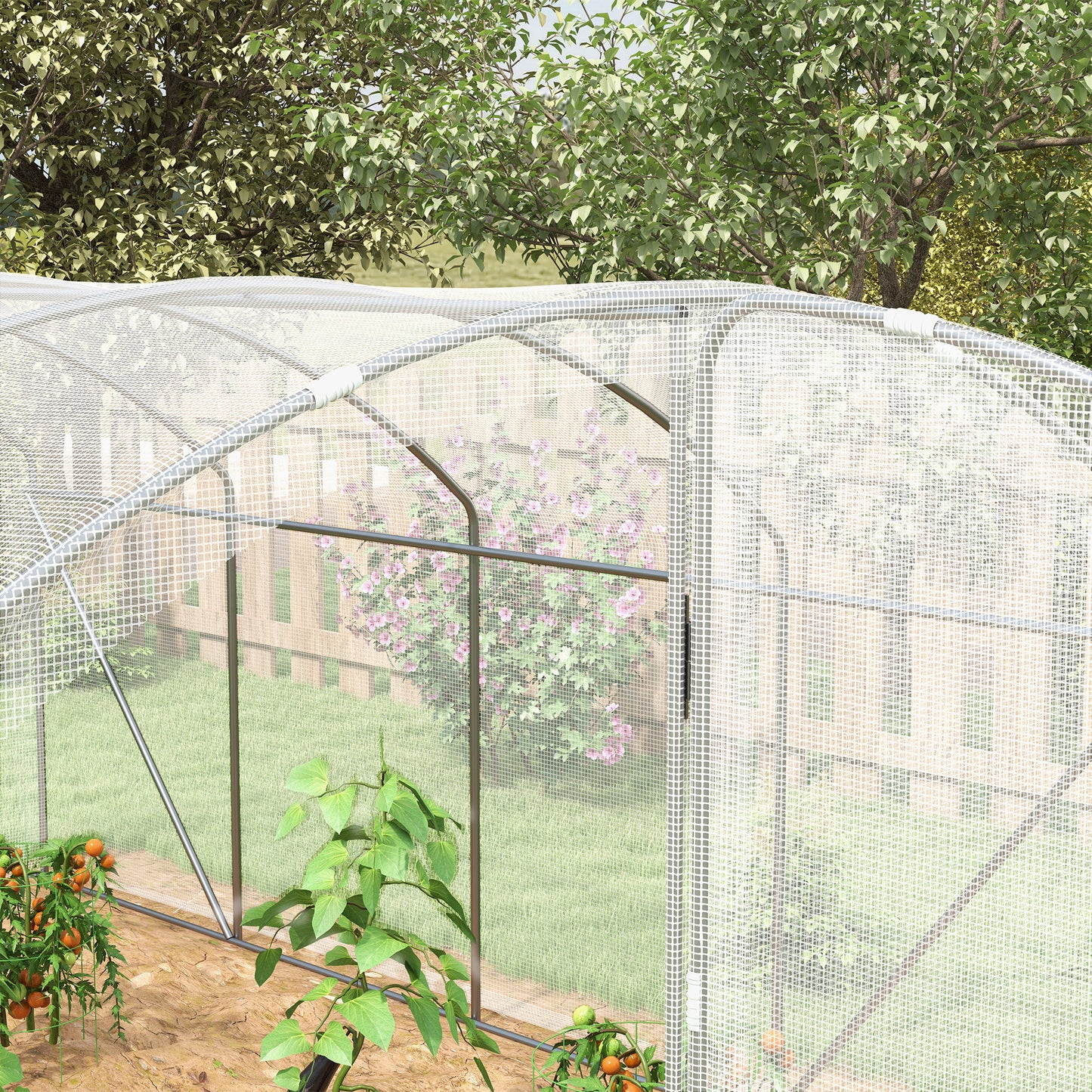 outsunny-polytunnel-greenhouse-walk-in-grow-house-with-uv-resistant-pe-cover-door-galvanised-steel-frame-4-x-3-x-2m-white