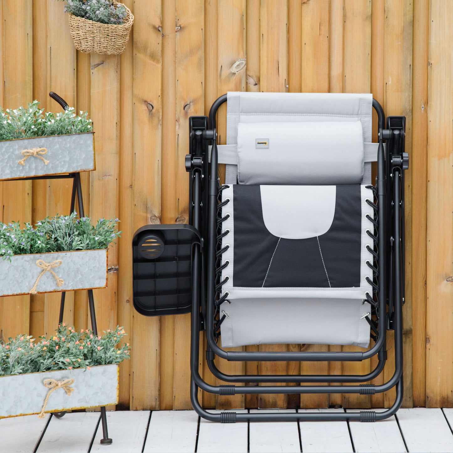 outsunny-zero-gravity-chair-folding-recliner-patio-lounger-with-cup-holder-adjustable-backrest-padded-pillow-for-outdoor-patio-deck-light-grey