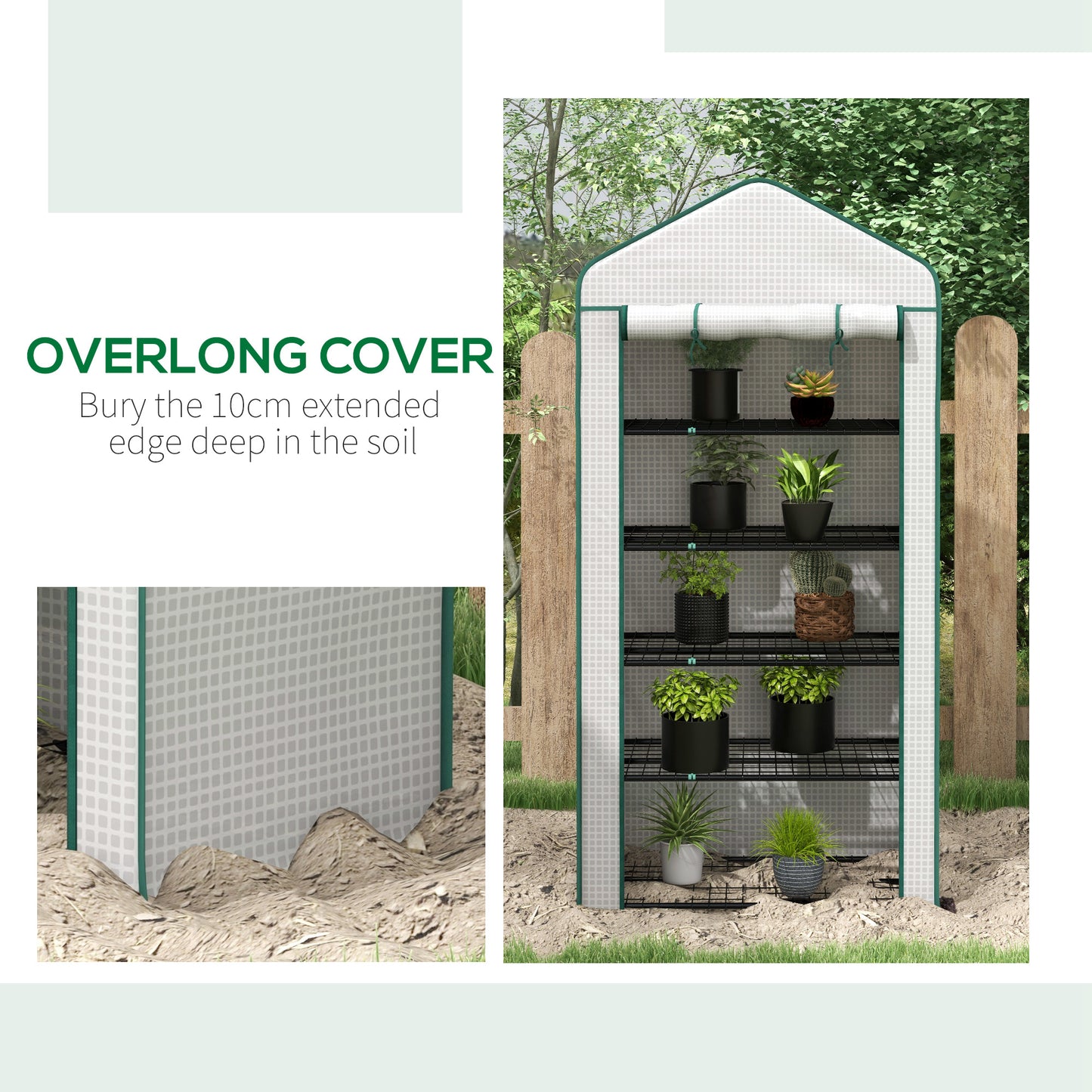 outsunny-5-tier-widened-mini-greenhouse-w-reinforced-pe-cover-portable-green-house-w-roll-up-door-wire-shelves-193h-x-90w-x-49dcm-white