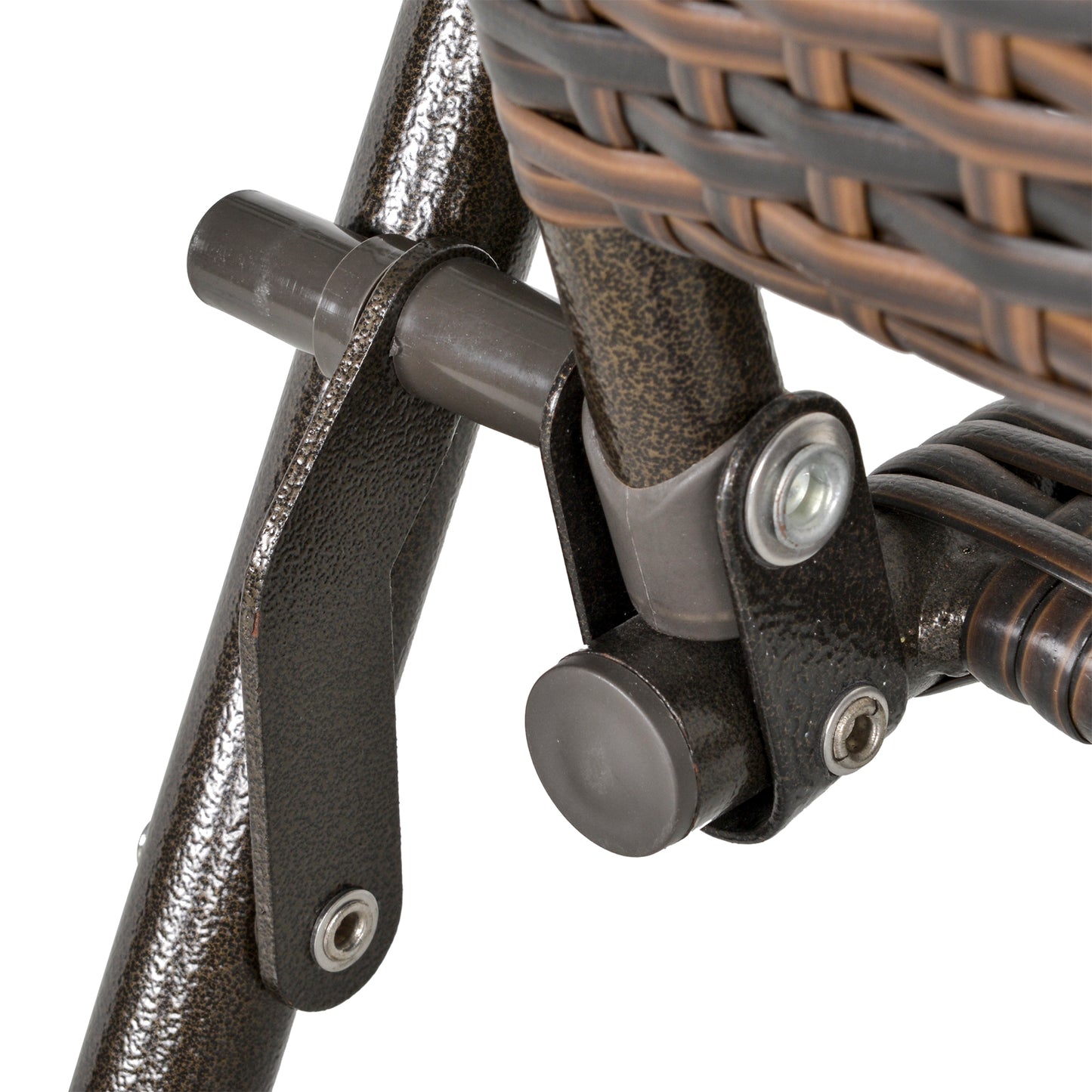 outsunny-2pcs-folding-garden-chair-rattan-bistro-set-with-armrest-for-outdoor-steel-frame