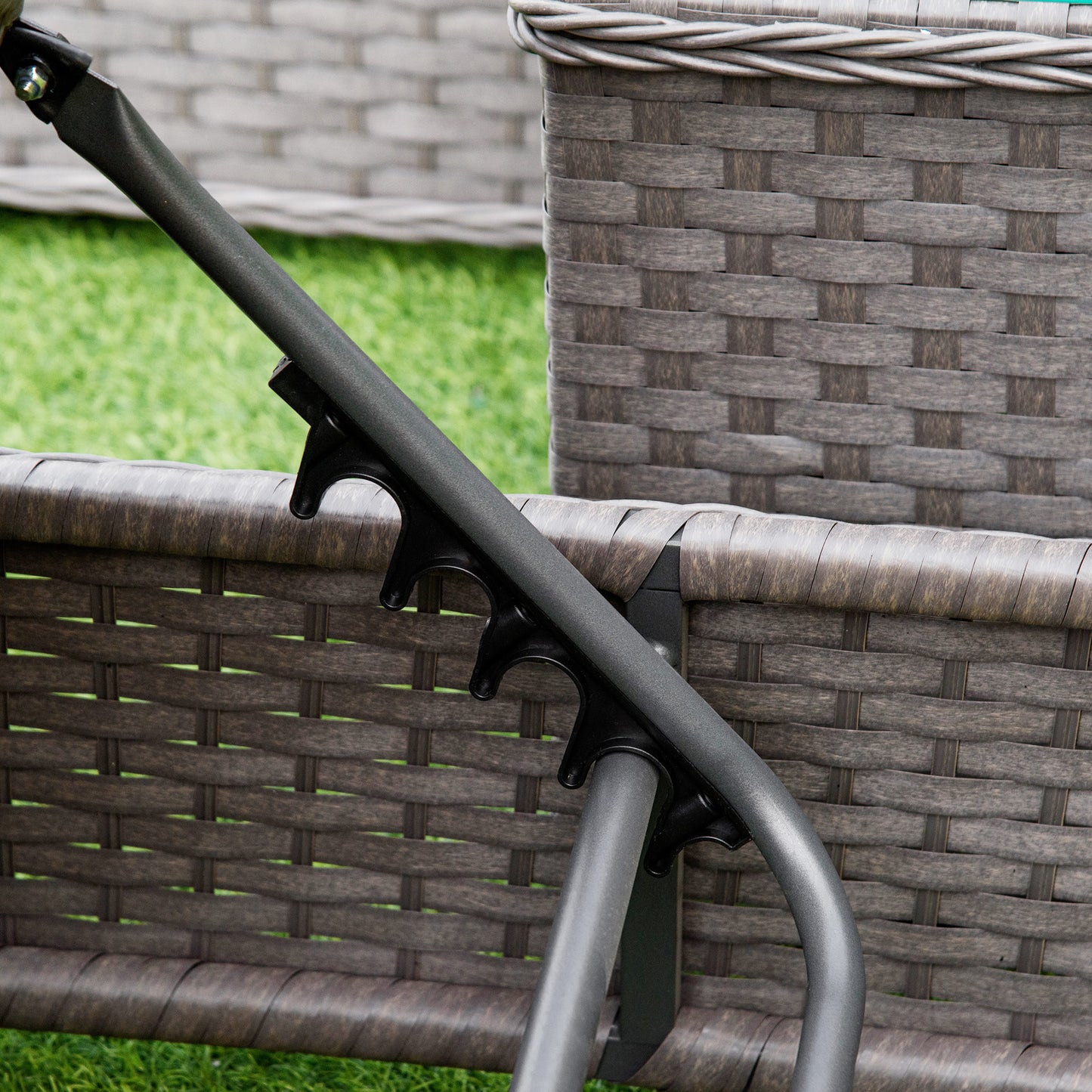 outsunny-3-piece-rattan-sun-lounger-set-garden-furniture-with-side-table-5-position-adjustable-recline-chair-grey