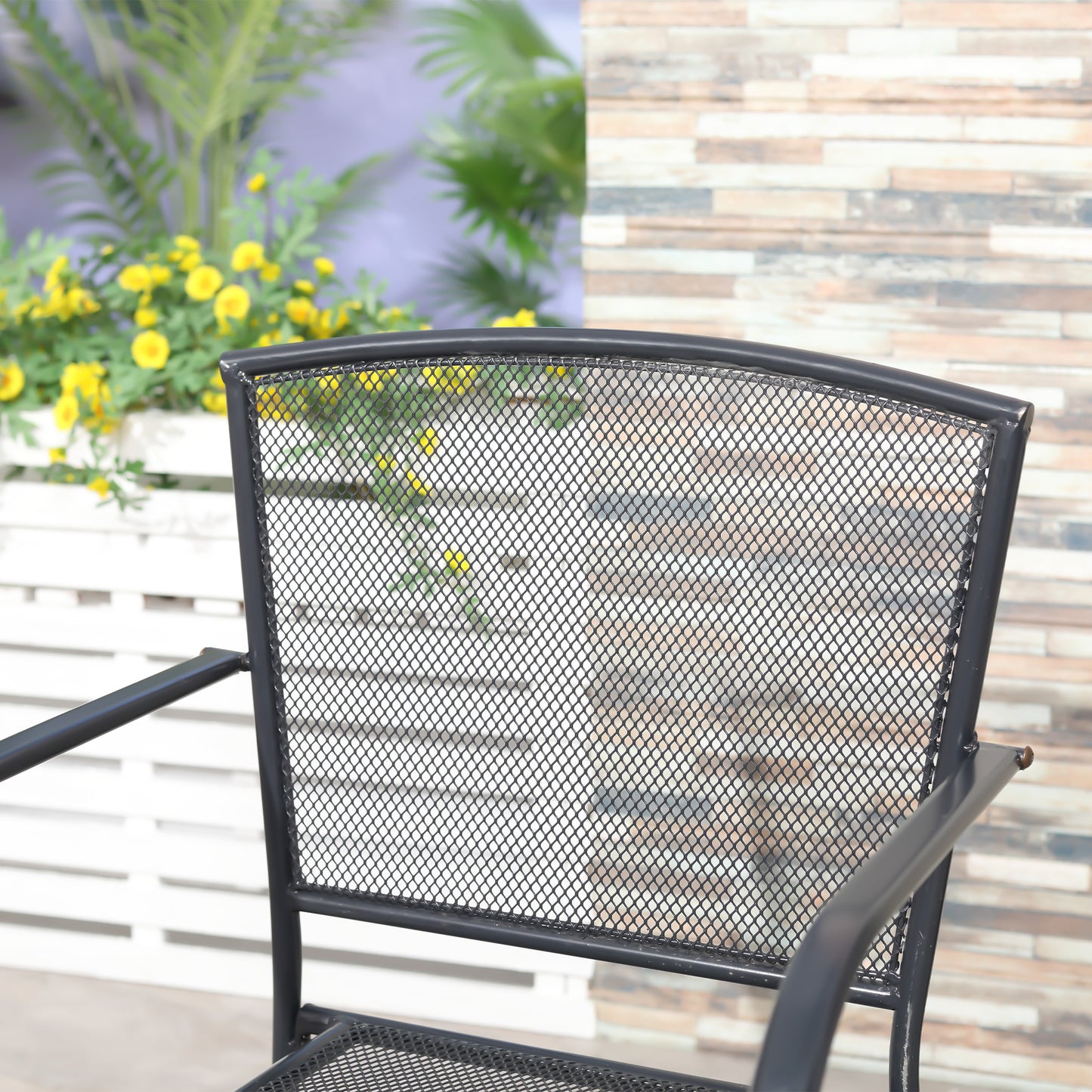 outsunny-set-of-2-garden-chairs-metal-garden-dining-chairs-2-seater-outdoor-furniture-for-patio-park-porch-and-lawn-grey