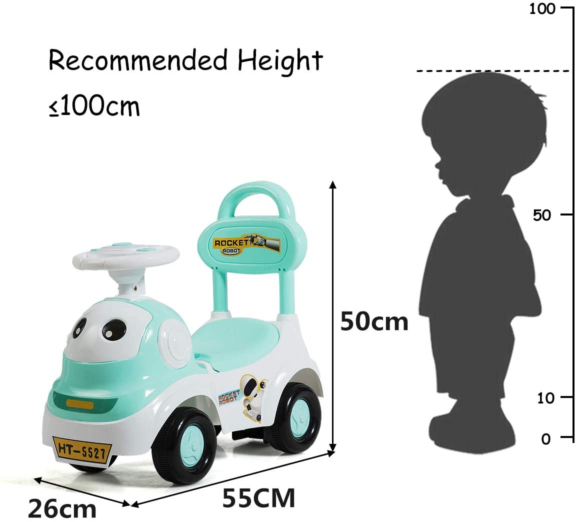 3 in 1 Children Ride-on Push Along Car-Green