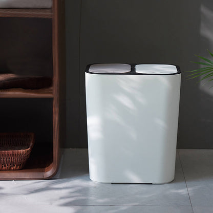 15L Push Type Dustbin Dry Wet Separation Home Trash Can