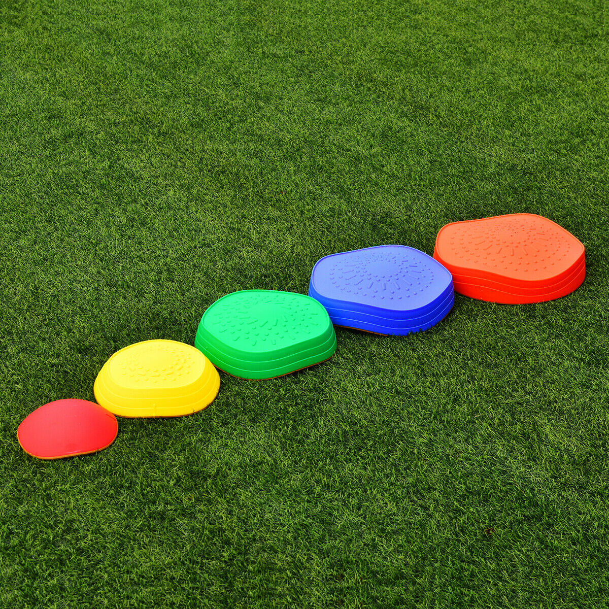 5 Balance Stepping Stones with Non-slip Edging