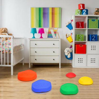 5 Balance Stepping Stones with Non-slip Edging