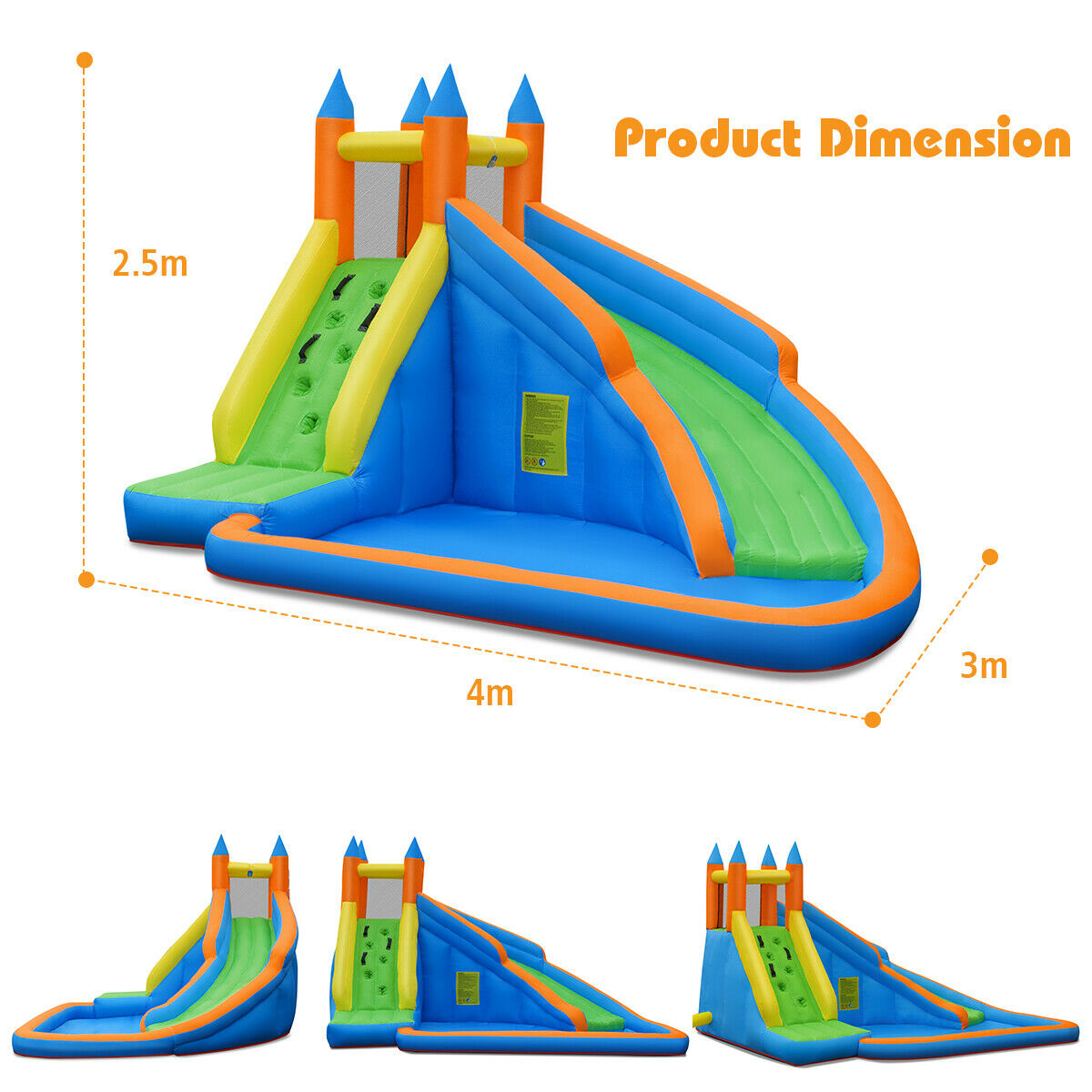 Inflatable Bouncy Castle with Water Slide