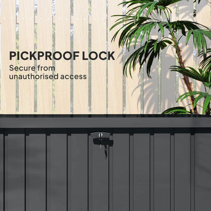 Outsunny 400L Galvanised Steel Garden Storage Box