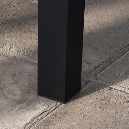 Outsunny 100cm x 60cm Aluminium Outdoor Coffee Table - Black