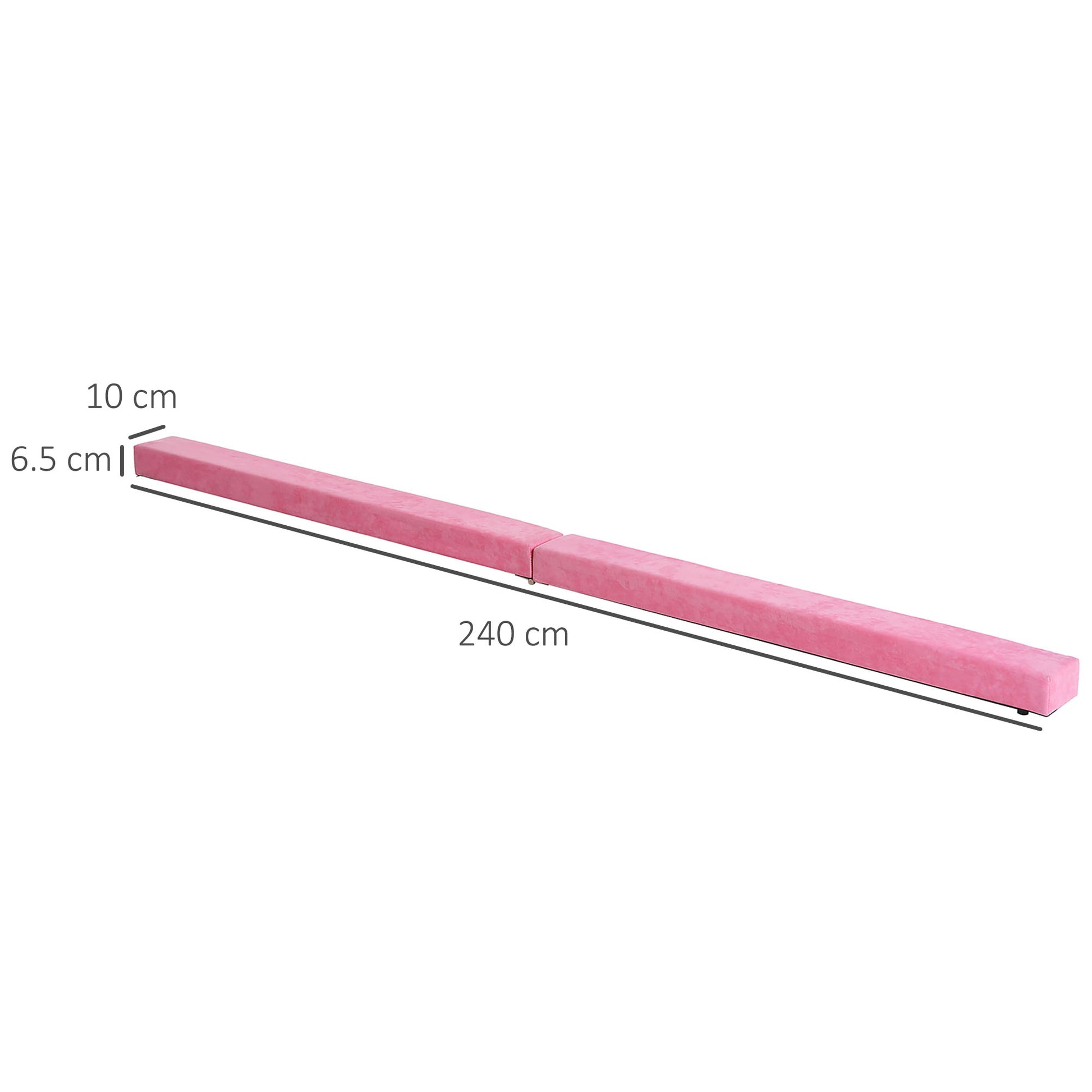 HOMCOM Balance Beam Trainer, 2.4 m-Pink  