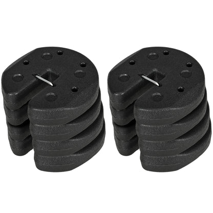 Outsunny Gazebo Weights Set of 8, 24KG Weights for Gazebo Legs with Reinforce Pins and Carry Belt, for Gazebos Shelters Marquees Tents