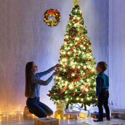 7.9ft (2.4m) Artificial Christmas Pine Tree with Metal Stand