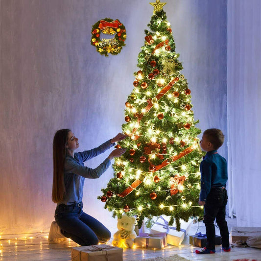 7.9ft (2.4m) Artificial Christmas Pine Tree with Metal Stand