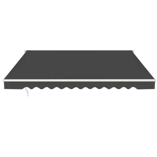 Patio Awning Sun Shade Retractable Shelter Outdoor-Grey