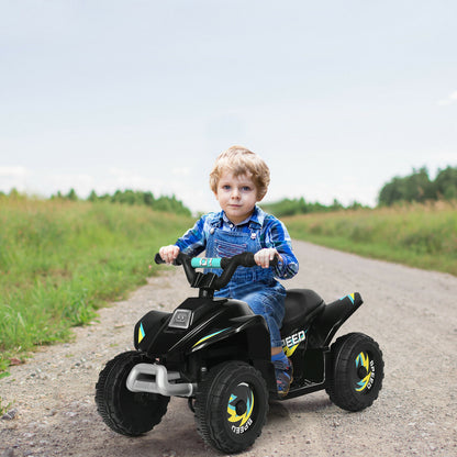 6V Battery Powered Ride on Quad Bike ATV Electric Mini Vehicle Car For Toddler-Black