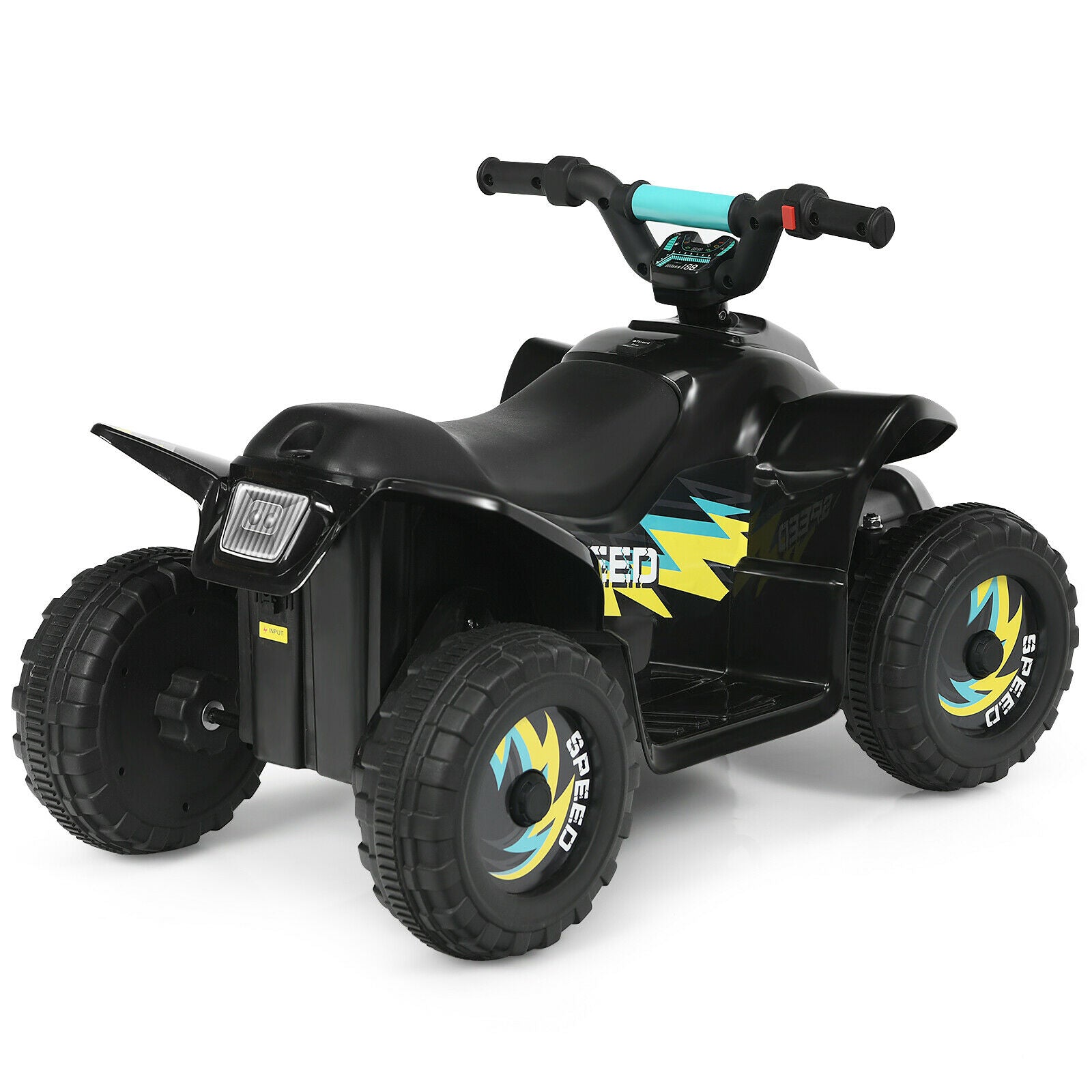 6V Battery Powered Ride on Quad Bike ATV Electric Mini Vehicle Car For Toddler-Black
