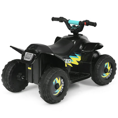 6V Battery Powered Ride on Quad Bike ATV Electric Mini Vehicle Car For Toddler-Black