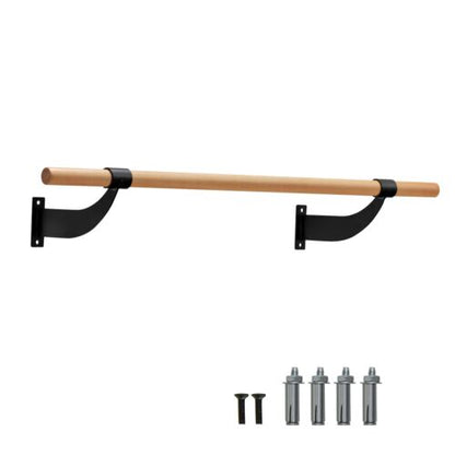120CM Wall-Mounted Beech Wood Ballet Barre-Black