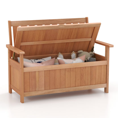 120cm Patio Storage Bench Hardwood Storage Loveseat