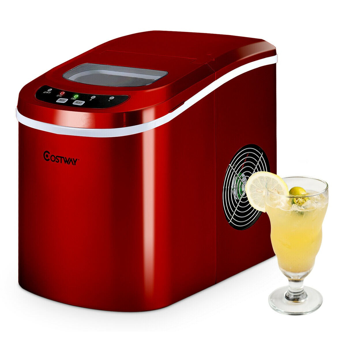 2.2ltr Automatic Electric Ice Cube Maker-Red
