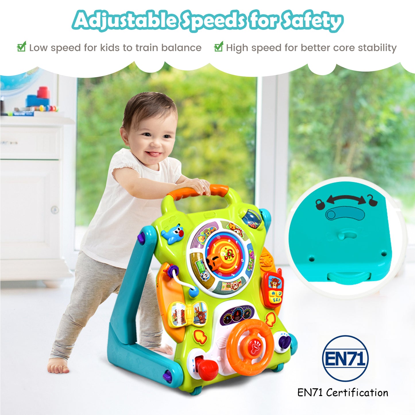 3 in1 Sit to Stand Learning Walkers for 9+ Months