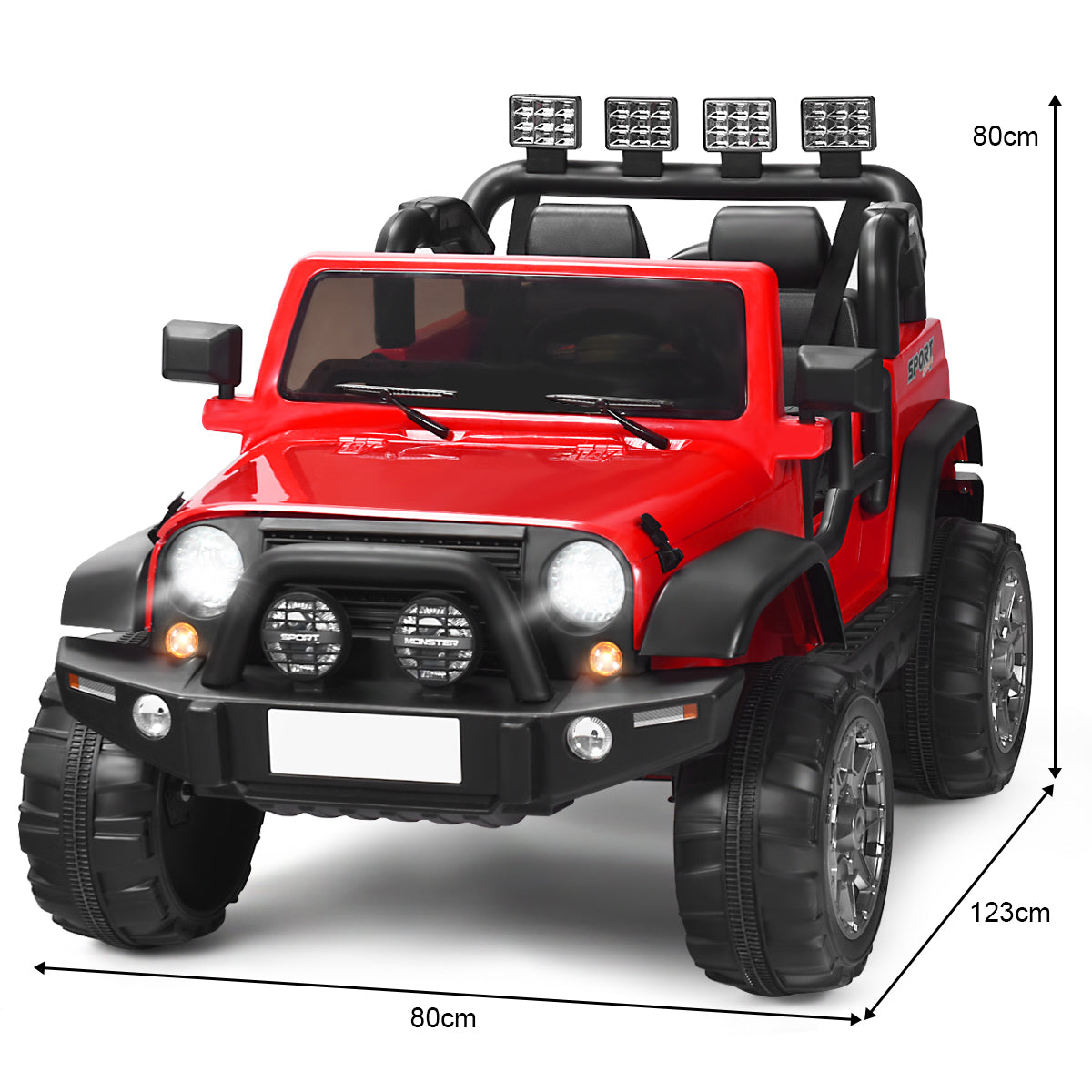 12V Electric Kids Ride On Truck with Remote Control-Red