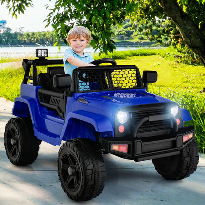 12V Kids Ride on Car with Remote Control and Music-Navy