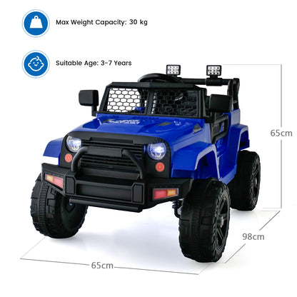 12V Kids Ride on Car with Remote Control and Music-Navy