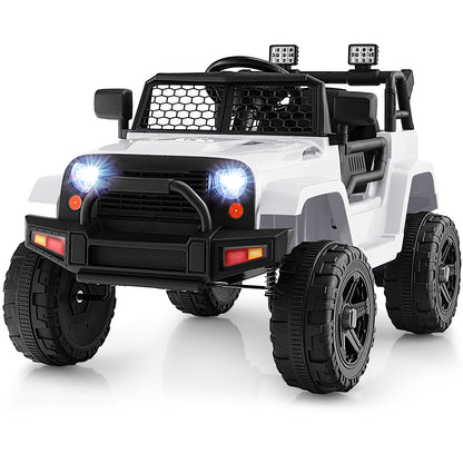 12V Kids Ride on Car with Remote Control and Music-White