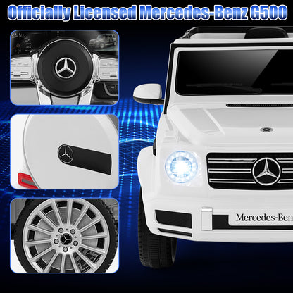 12V Licensed Mercedes-Benz Kids Ride-on Car with Remote Control-White